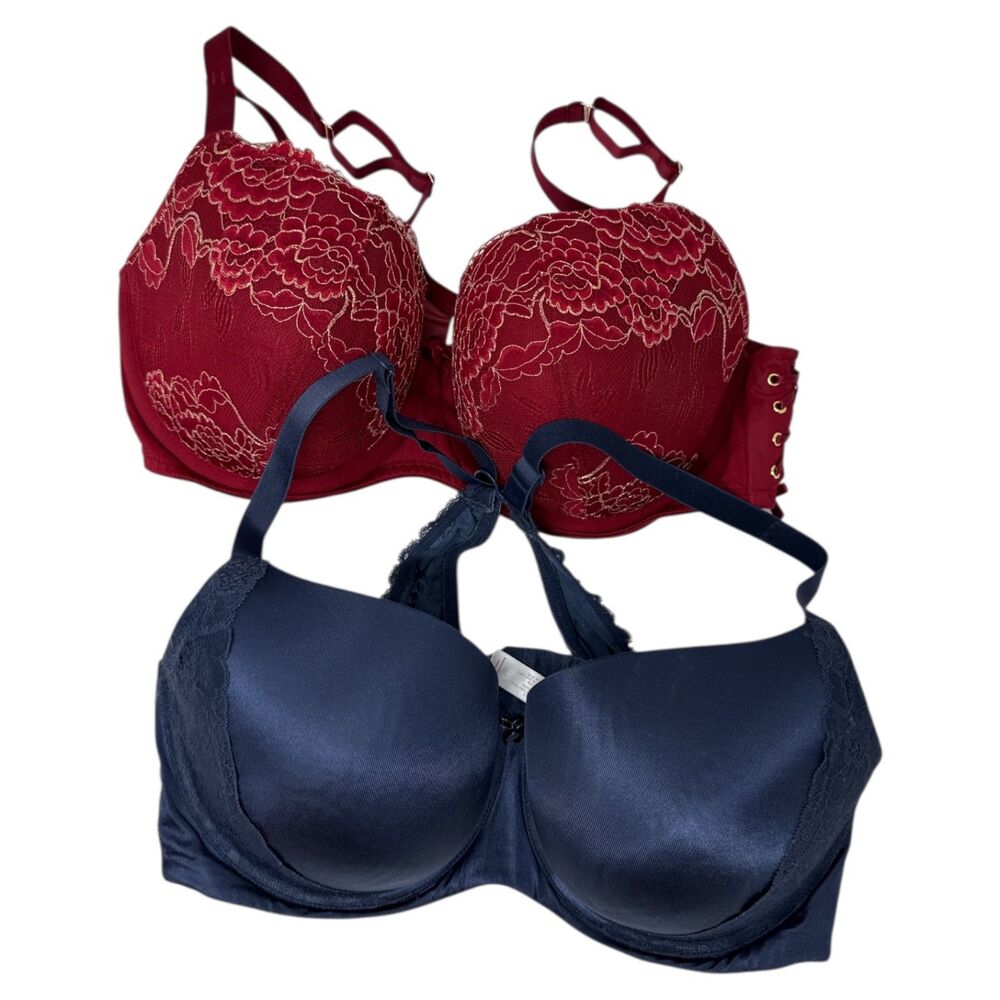 Cacique bra Boost Balconette Size 40DD lot of 2 womens